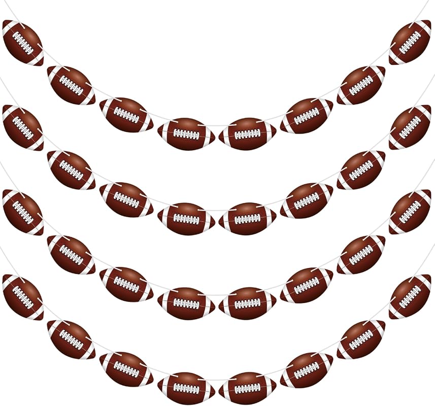 4‑Pack Football Party Decoration Set – 32 Cardboard Pre‑Assembled Bann