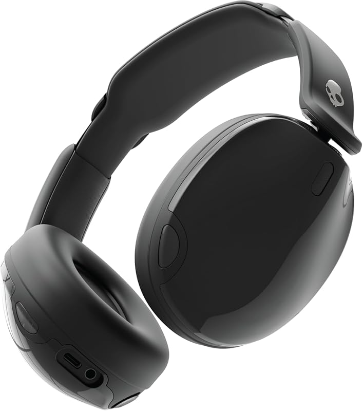 Skullcandy Hesh 540 ANC Wireless Over‑Ear Headphones – THX Spatial Audio, Personalized Sound, 65 h Battery, Mic, iPhone/Android Compatible – True Black