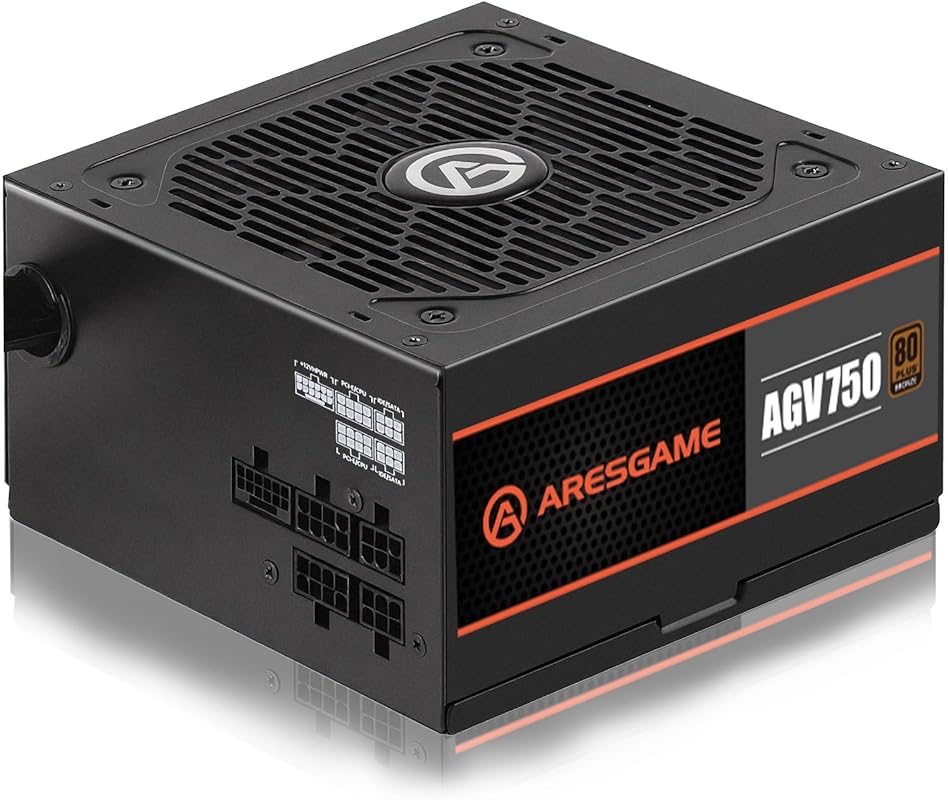ARESGAME 750W Power Supply, 80 Plus Bronze Certified, Semi‑Modular ATX