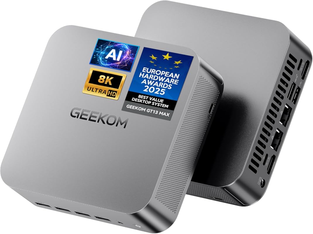 GEEKOM GT13 MAX PC, Intel Core Ultra 9 185H, 16GB DDR5, 1TB 4.0 SSD, I