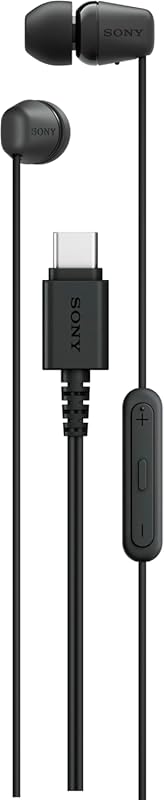 Sony IER‑EX15C USB‑C Wired In-Ear Headphones – Black, Button, Volume &