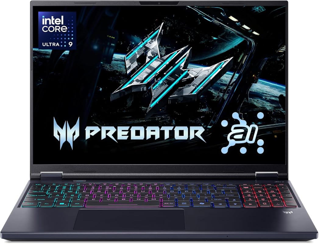 Acer Predator Helios Neo 16 AI Laptop with RTX 5070 Ti, Ultra 9 275HX, 240Hz