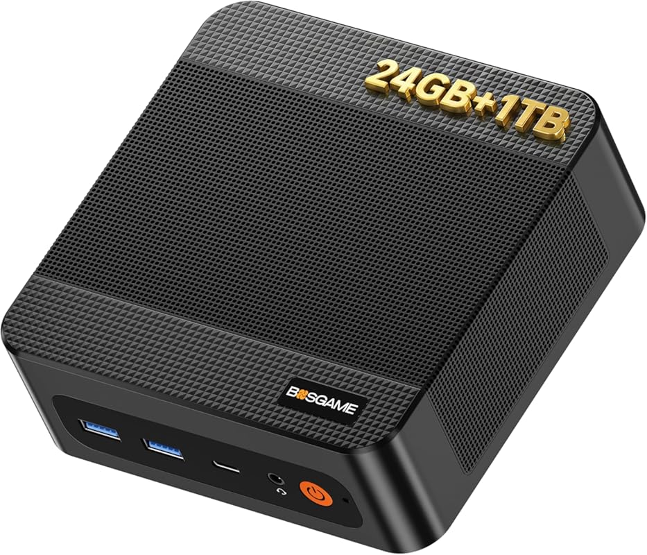 BOSGAME P6 Mini PC, Ryzen 9 6900HX, 24 GB LPDDR5X, 1 TB PCIe 4.0 SSD,