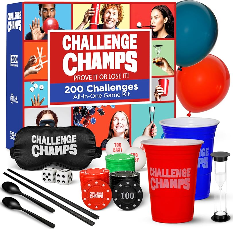 Action Party Game – 200 Skill Challenges for Team Building, Family Gam