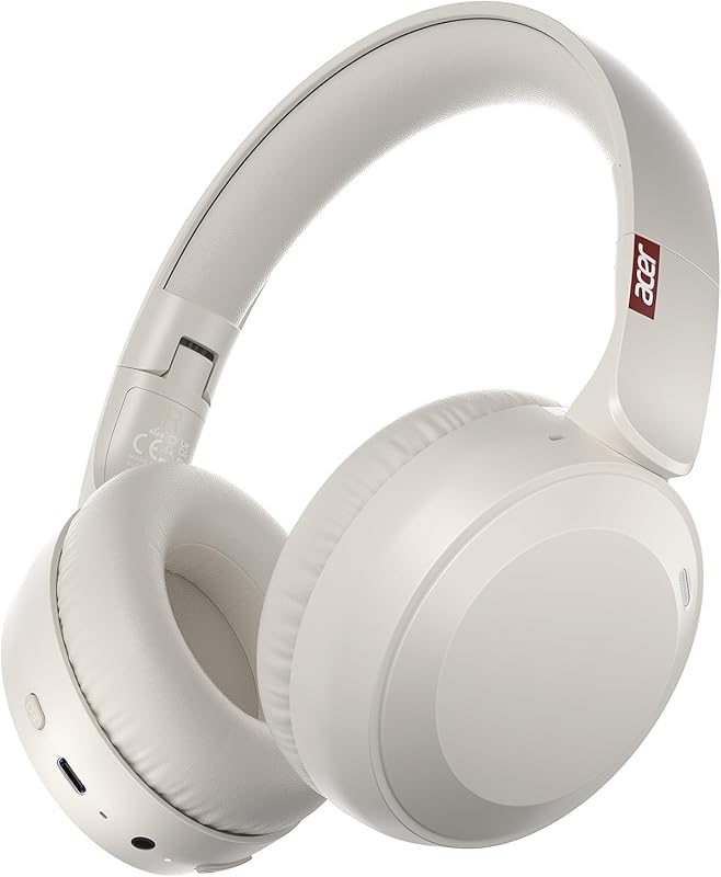 Acer Wireless Bluetooth Over‑Ear Headphones – 70‑Hour Battery, Foldabl