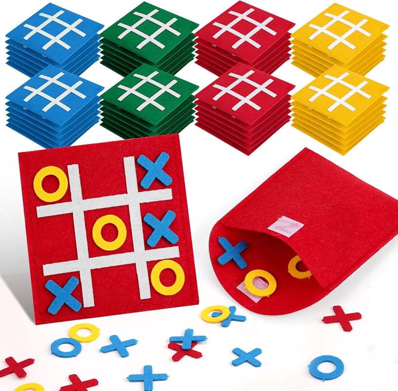 24‑Piece Tic Tac Toe Strategy Boards – Colorful Kids’ Game Sets Perfec