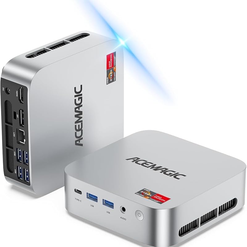 ACEMAGIC Mini PC, AMD Ryzen 7 7735HS up to 4.75 GHz, 24 GB RAM, 512 GB SSD