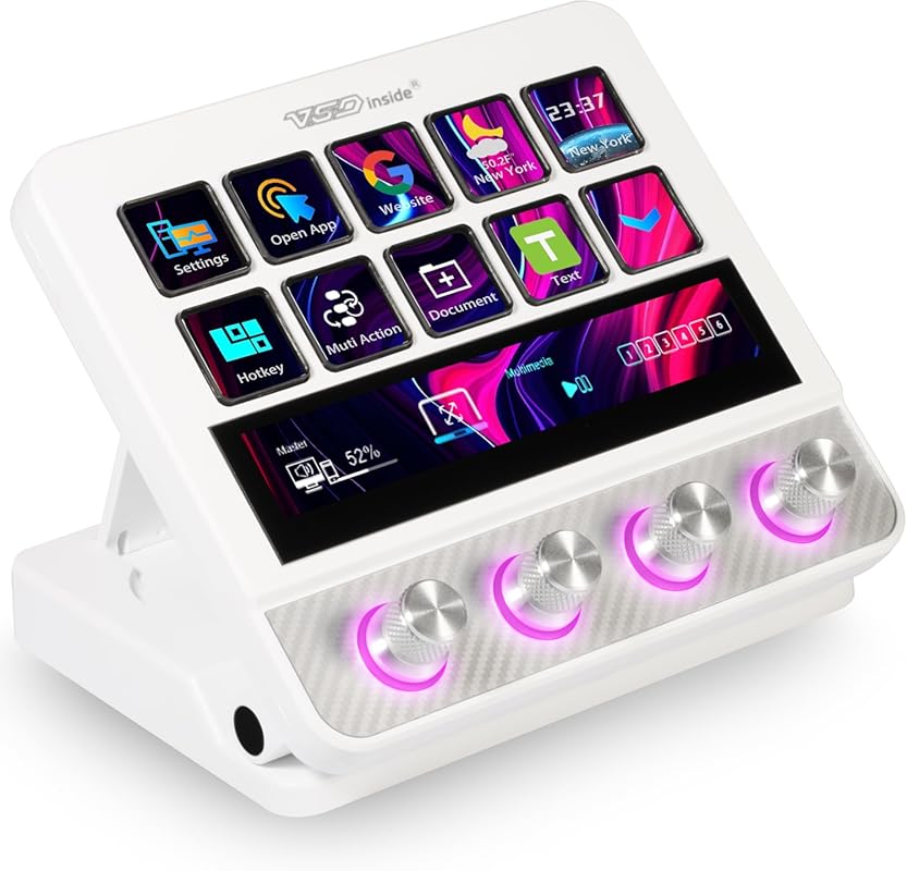 Macro Pad Streaming Deck – Programmable USB Soundboard Keyboard, 16 Cu