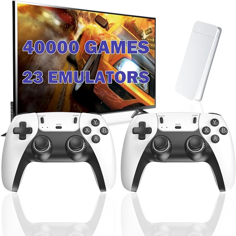 Retro Gaming Stick – Wireless 40000+ Classic Games, 4K HDMI Output, Du