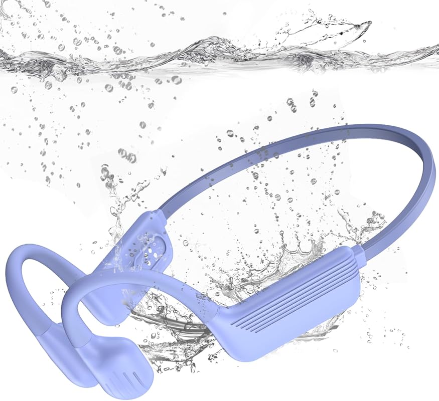 LiteSurge IP68 Waterproof Bone Conduction Earbuds, Bluetooth 5.4, 32 G