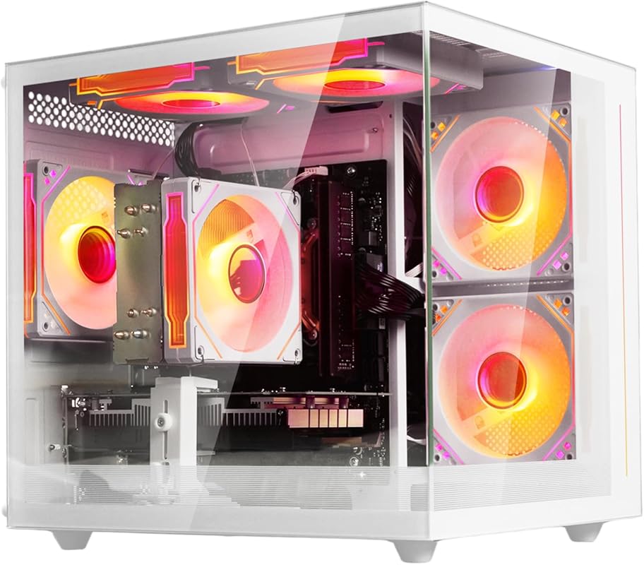 suevery White PC with AMD Ryzen 5 6‑core 3.6‑4.1 GHz, 16 GB RAM, 512 G