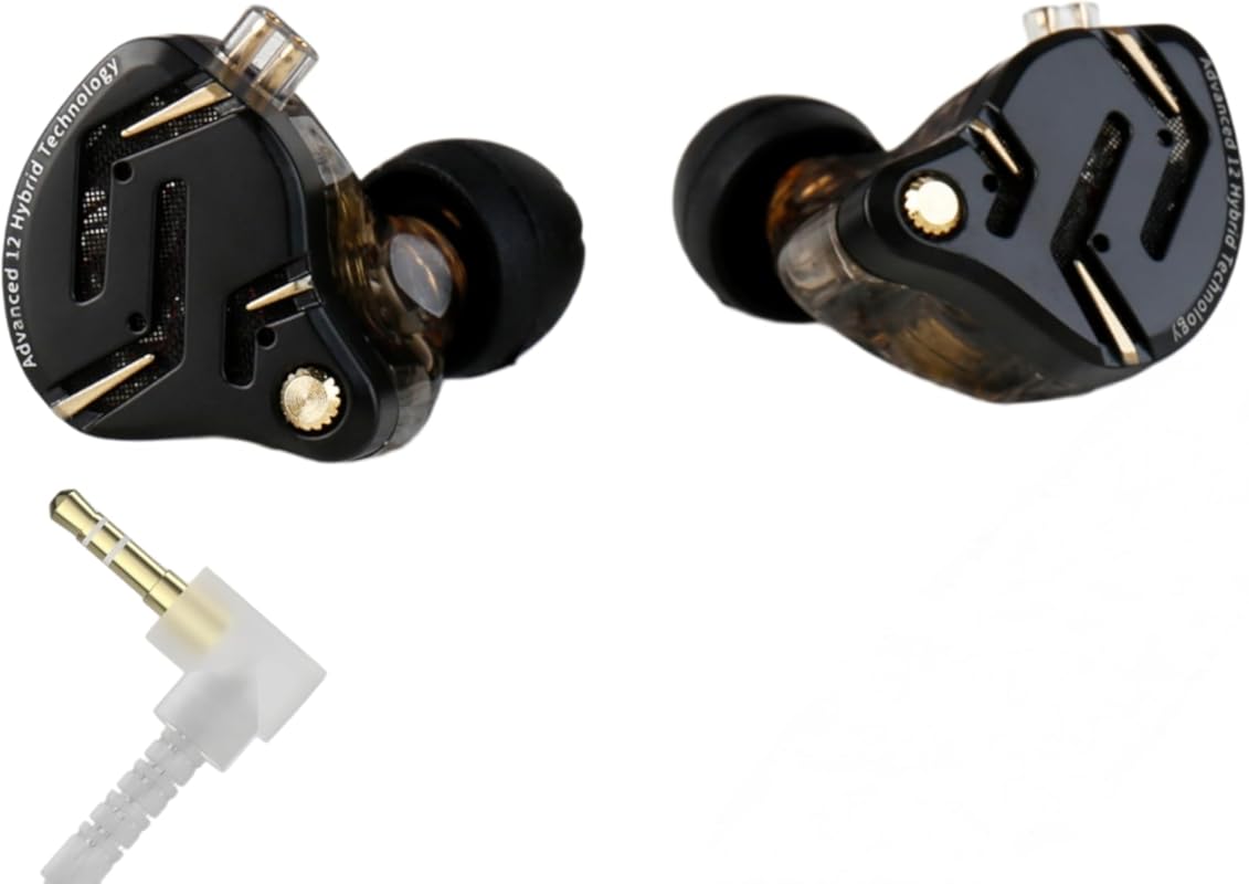 KZ ZS12 PRO 2‑Driver IEM – 5BA+1DD Hybrid, HiFi Clarity, Immersive Bas