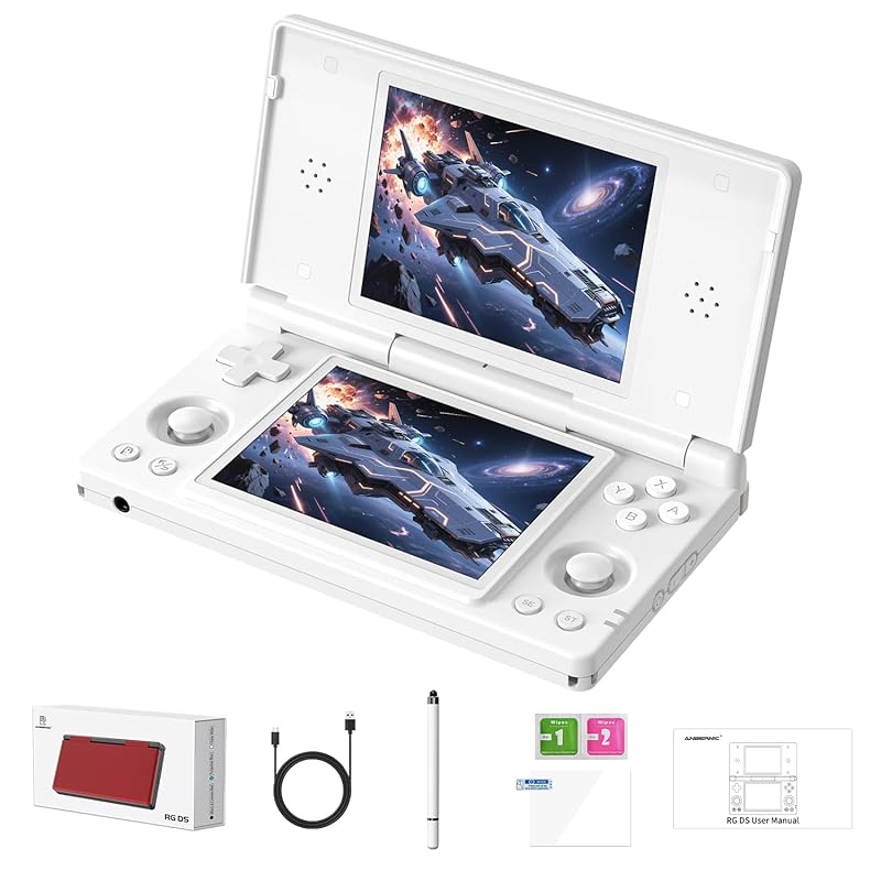 GiipGoop ANBERNIC RG DS Handheld Console – Dual‑Screen Retro Gaming, A