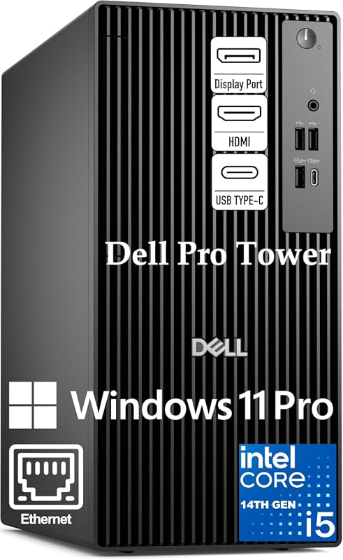 Dell Pro Tower Business Desktop, Intel i5-14500 vPro, 16GB DDR5, 512GB