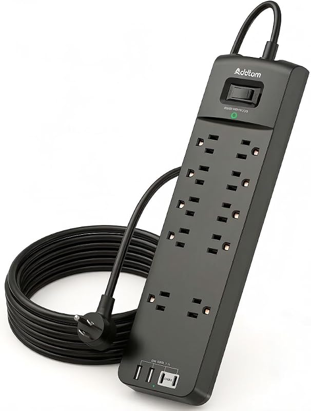 Addtam Surge Protector Power Strip with 10 Outlets and 4 USB Ports (2