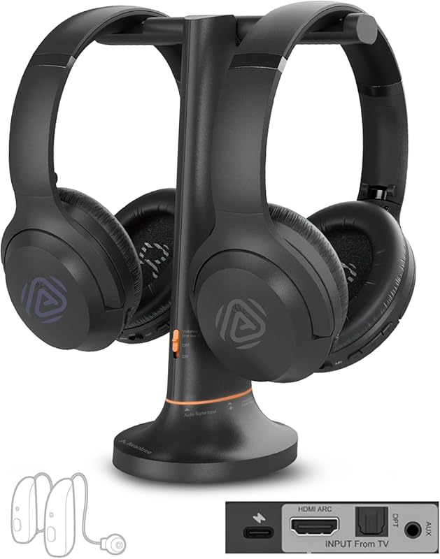 Avantree Duet Aura Auracast Dual Wireless TV Headphones with HDMI ARC,