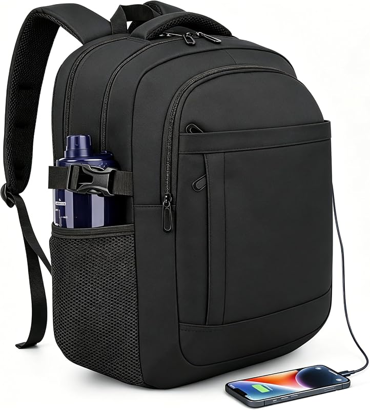 DEYACE 17 Inch Laptop Backpack with USB Charger Port, Flight Approved