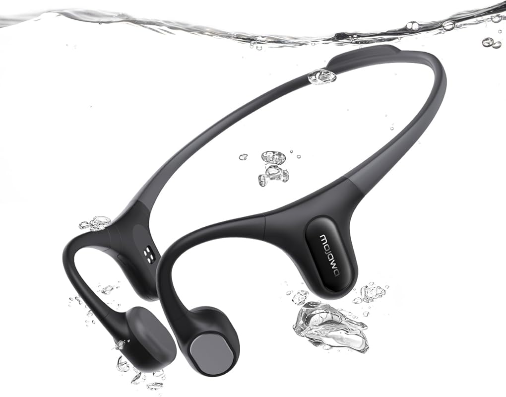 mojawa Upgraded Run Plus Bone Conduction Swimming Headphones, IP68 Wat