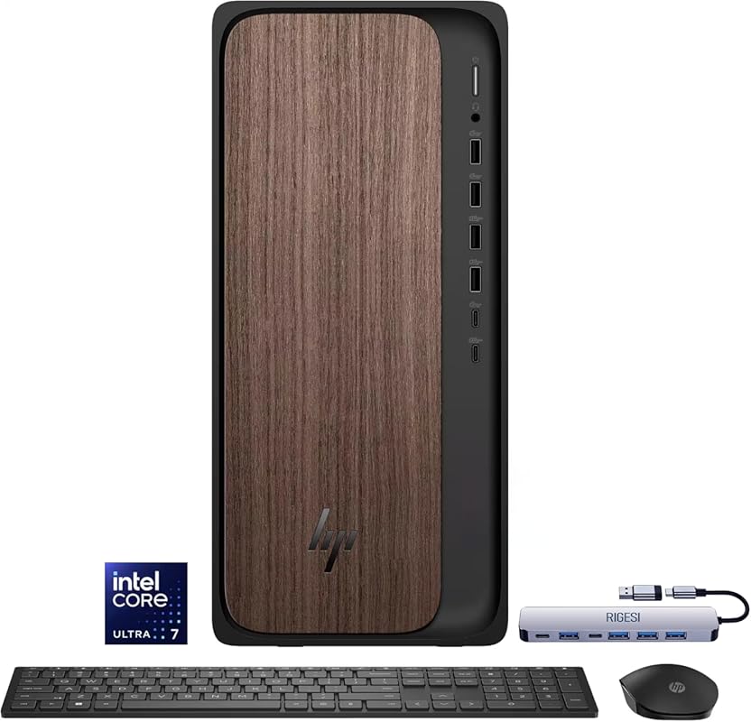 HP OmniDesk Desktop Computer with Intel Core Ultra 7 265, 16 GB DDR5, 