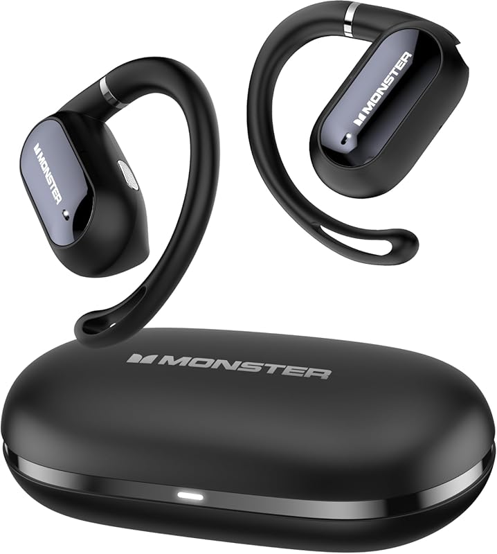 Monster Open‑Ear AC322 Bluetooth 5.4 Headset, 36 h Battery, IPX5 Water