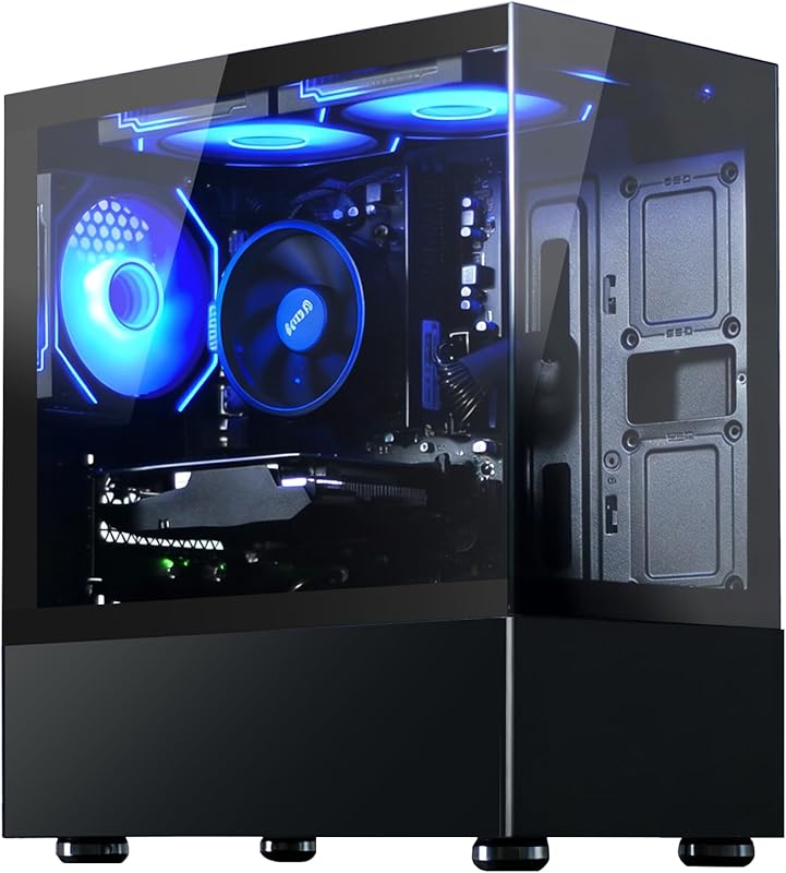 Prebuilt Gaming Desktop Tower: Ryzen 5 6-Core, 16GB DDR4 RAM, 512GB SS