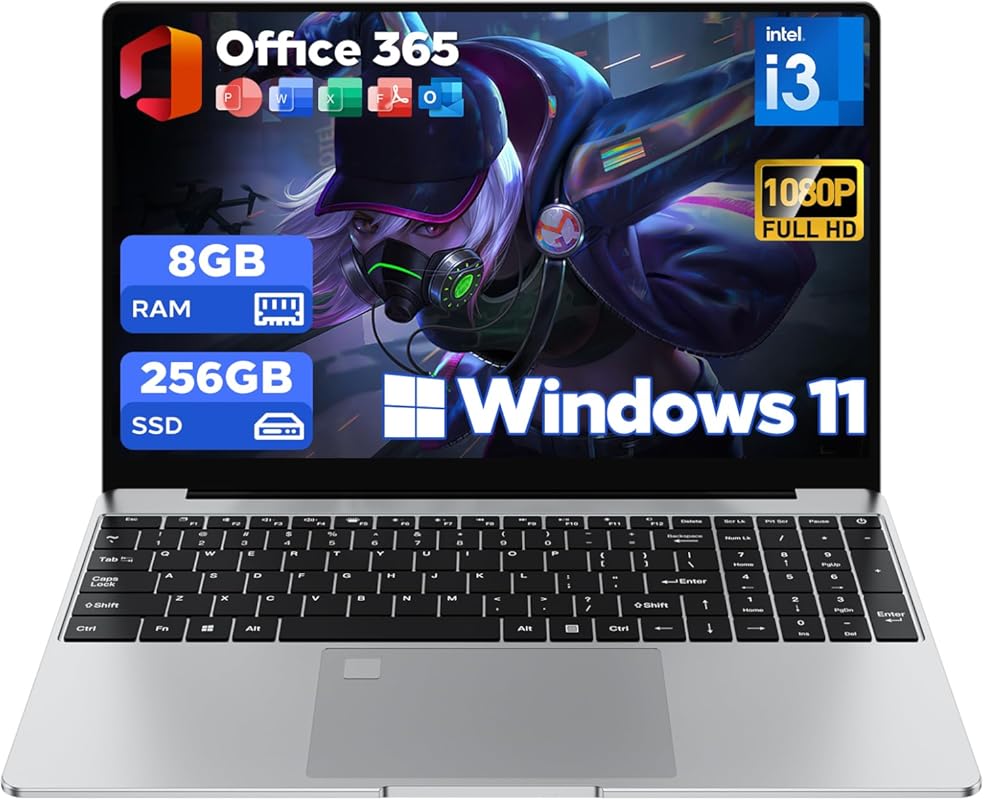 2026 Latest 15.6 Inch Windows 11 Laptop Core i3-7020U 8GB RAM 256GB SS