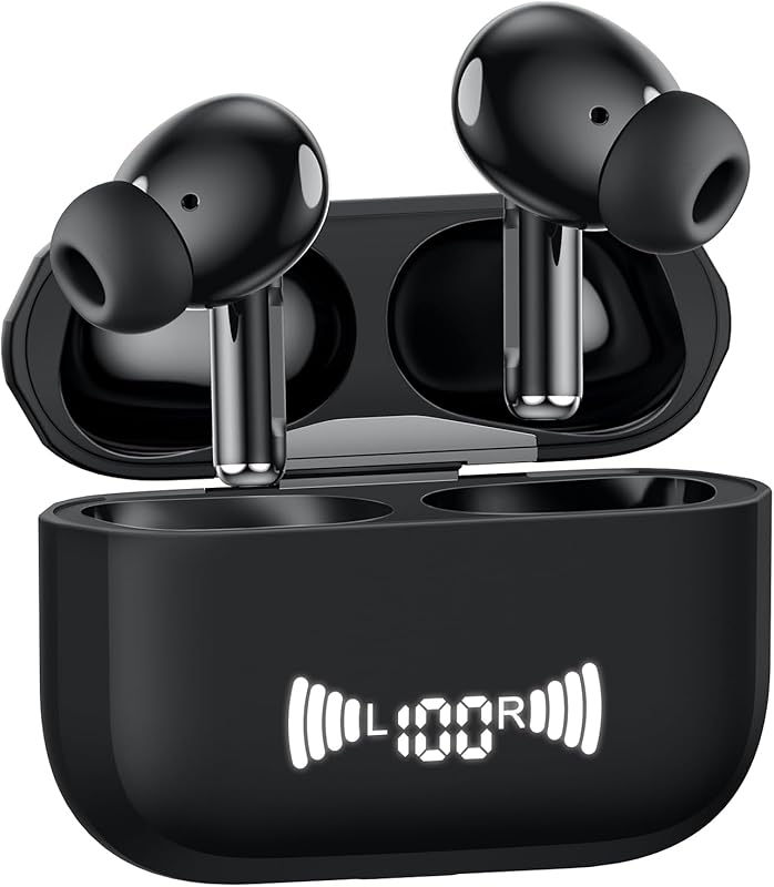 Bluetooth 5.3 Wireless Earbuds – 4‑Mic ENC Noise Cancelling, 40+ Hours
