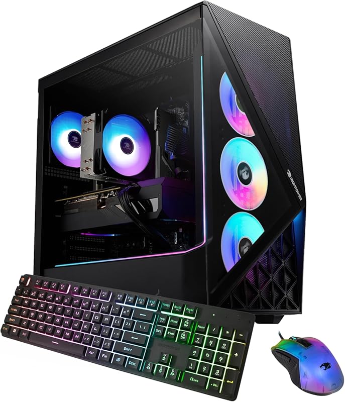 iBUYPOWER Slate Gaming Desktop, AMD Ryzen 7 9700F, Radeon RX 9060 8 GB