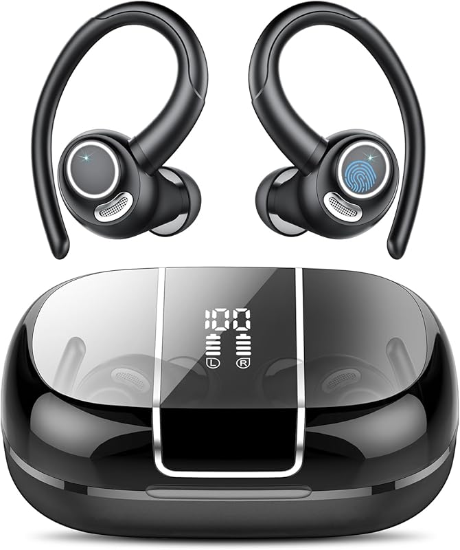 Bluetooth 5.3 Wireless Earbuds with ENC Mic, 48‑Hour Battery, LED Disp
