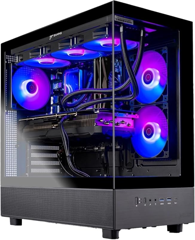 Skytech Azure 3 Gaming PC, AMD Ryzen 7 9850X3D 4.7 GHz, AMD RX 9070 XT