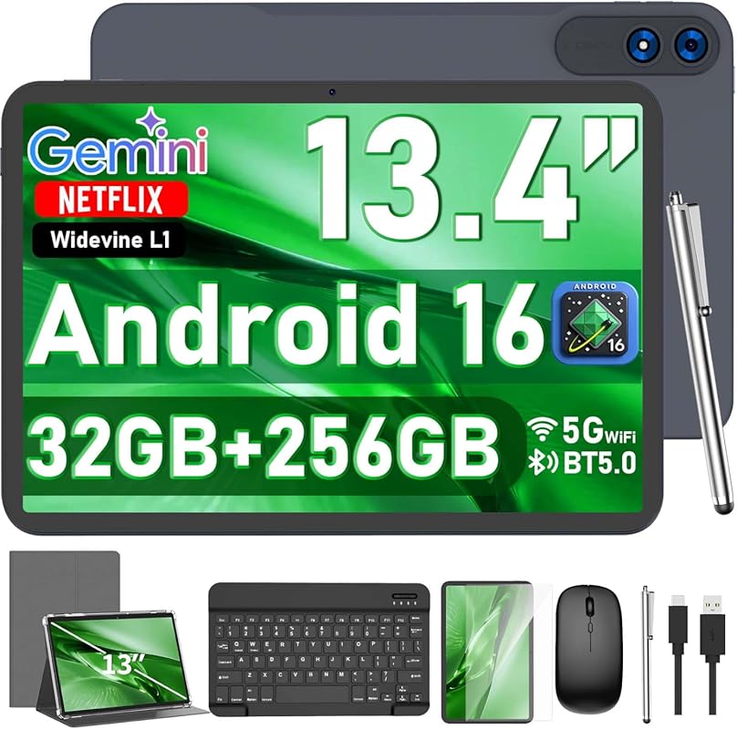 13‑Inch Android 16 Tablet with Keyboard
