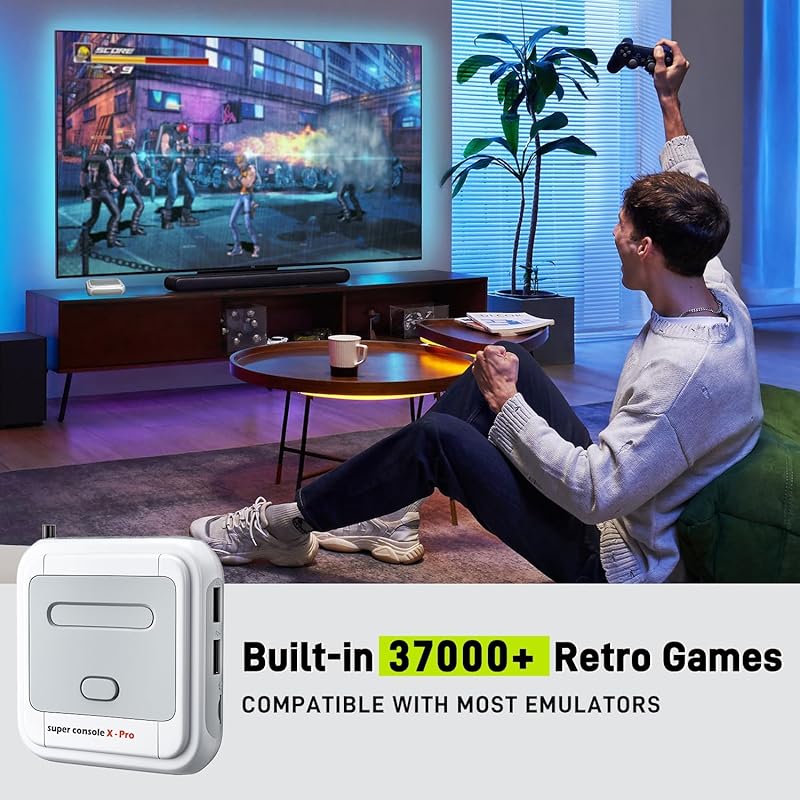 Kinhank Super Console X Pro 37,000+ Games, 50+ Emulators, TV & Game Sy