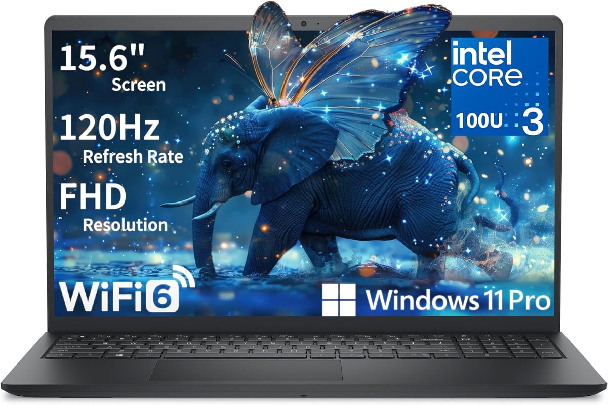 Dell Laptop Computer Home Student Intel Core 3 100U 8GB DDR5 RAM 512GB