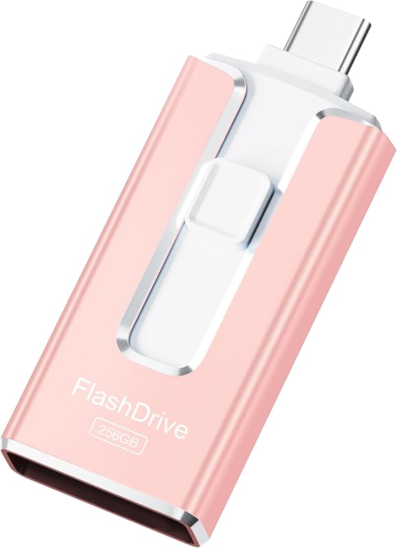 MFi Certified 256GB 3‑in‑1 Type‑C USB Flash Drive for iPhone, iPad, An