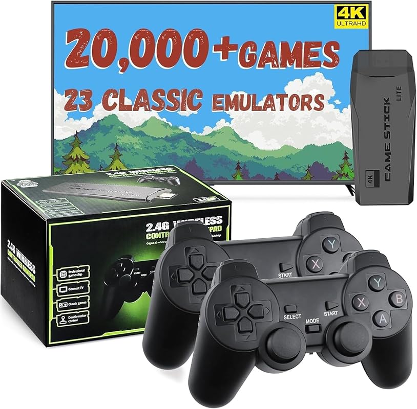 LIUWEI Retro Gaming Console Pro with 20000 Plus Games and Wireless Con