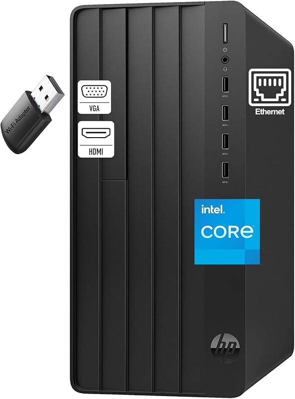 HP 2026 Pro Tower Business Desktop with 13th‑Gen Intel i3 quad‑core up