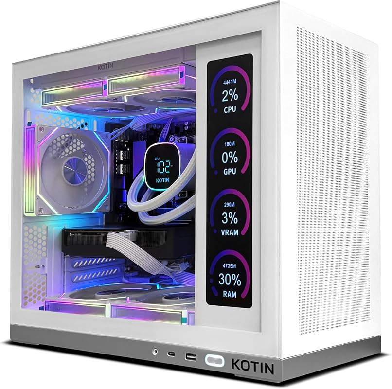 KOTIN Prebuilt Gaming PC with RTX 5060 Ti, Ryzen 7 7800X3D, 16GB DDR5,