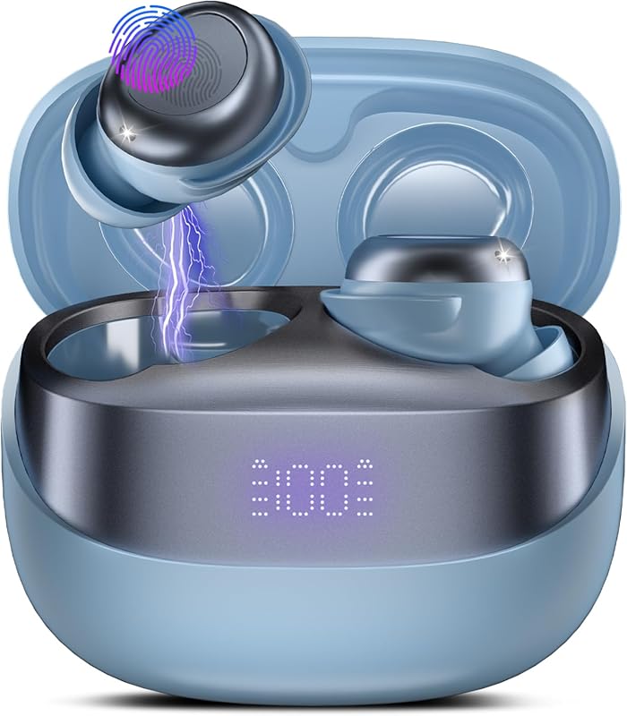 Haze Blue Bluetooth 5.4 Sleep Earbuds – Lightweight In‑Ear Design, 47‑