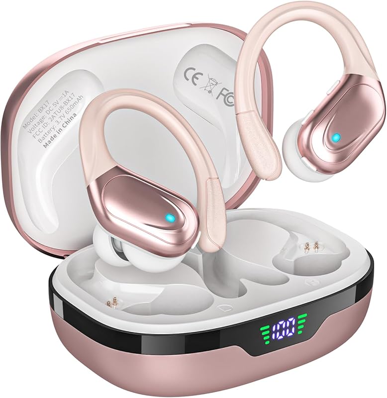 HAOYUYAN Wireless Earbuds with Power Display, 80H Playtime, Noise Canc