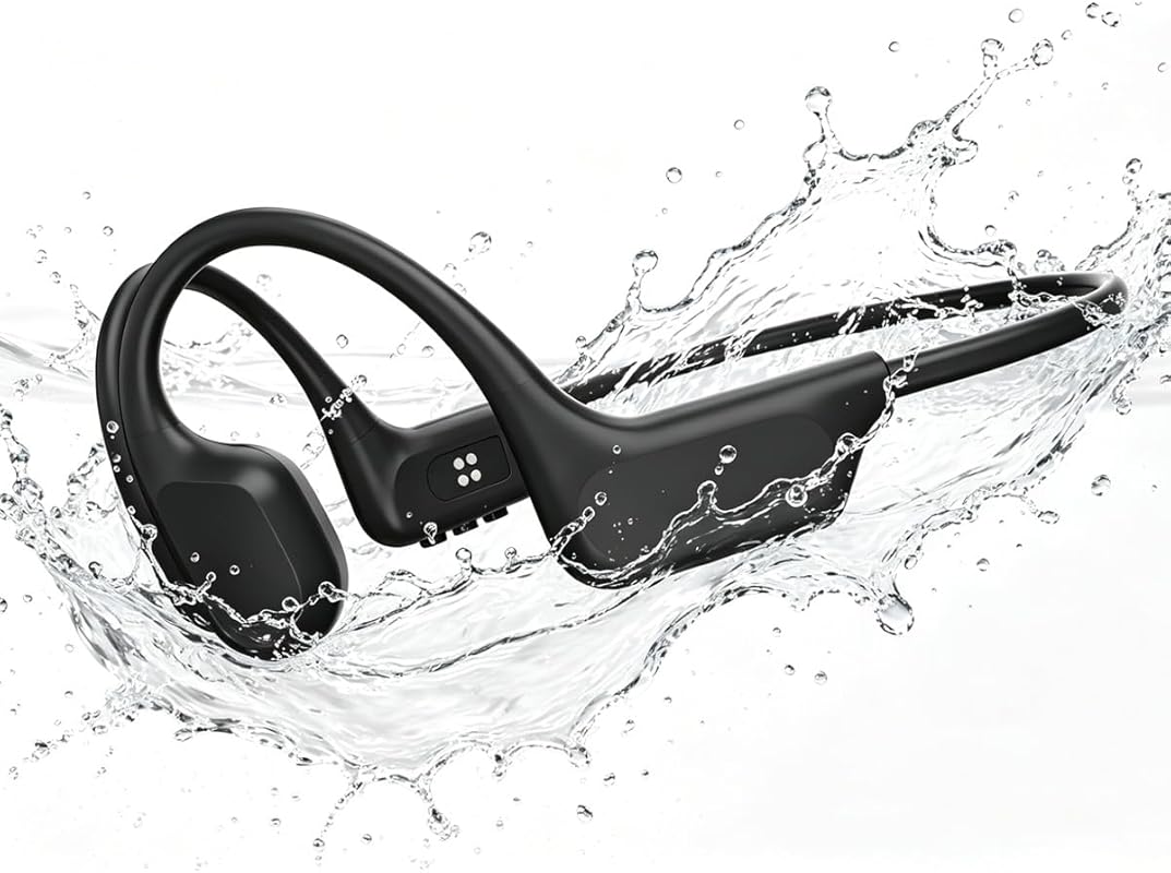 IPX8 Waterproof Bone Conduction Swimming Headphones with 32GB MP3, Blu