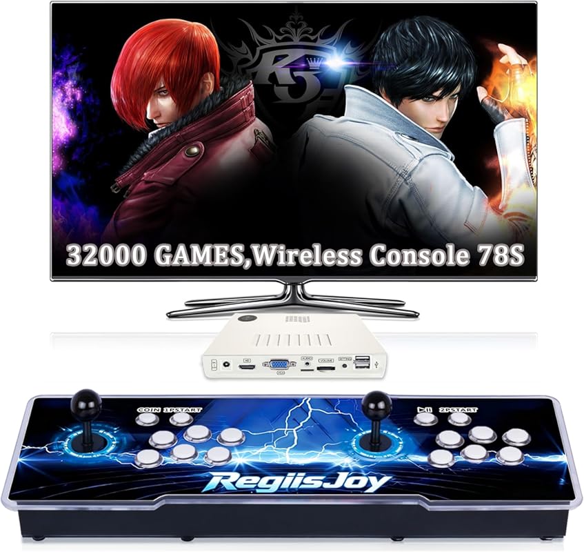 RegiisJoy 78S Wireless Pandora Box Arcade Console – 32,000 Games, 4‑Pl