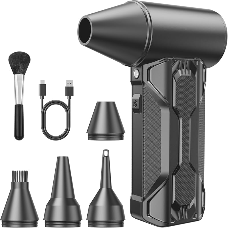 110,000 RPM High‑Power Cordless Air Duster – Rechargeable Dust Blower 