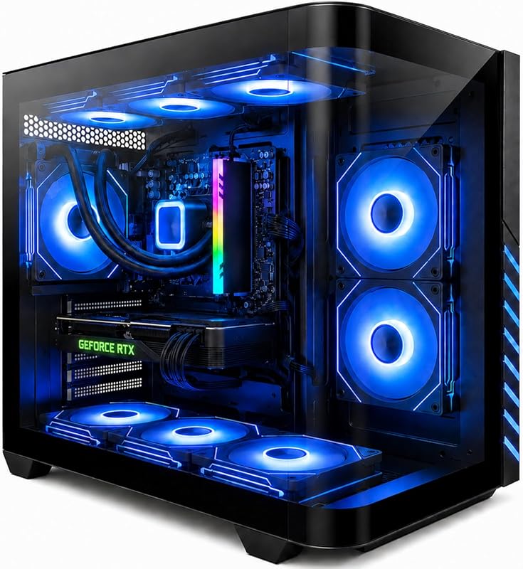 Liquid‑Cooled Gaming PC Desktop with Ryzen 7 8700F, RTX 4060 Ti