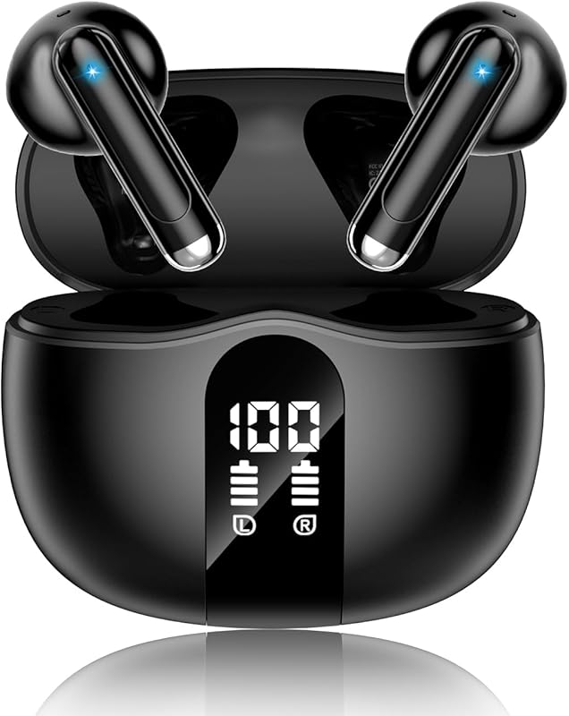 XIAOWTEK 2026 Bluetooth 5.4 Wireless Earbuds with Bass Stereo, Noise‑C