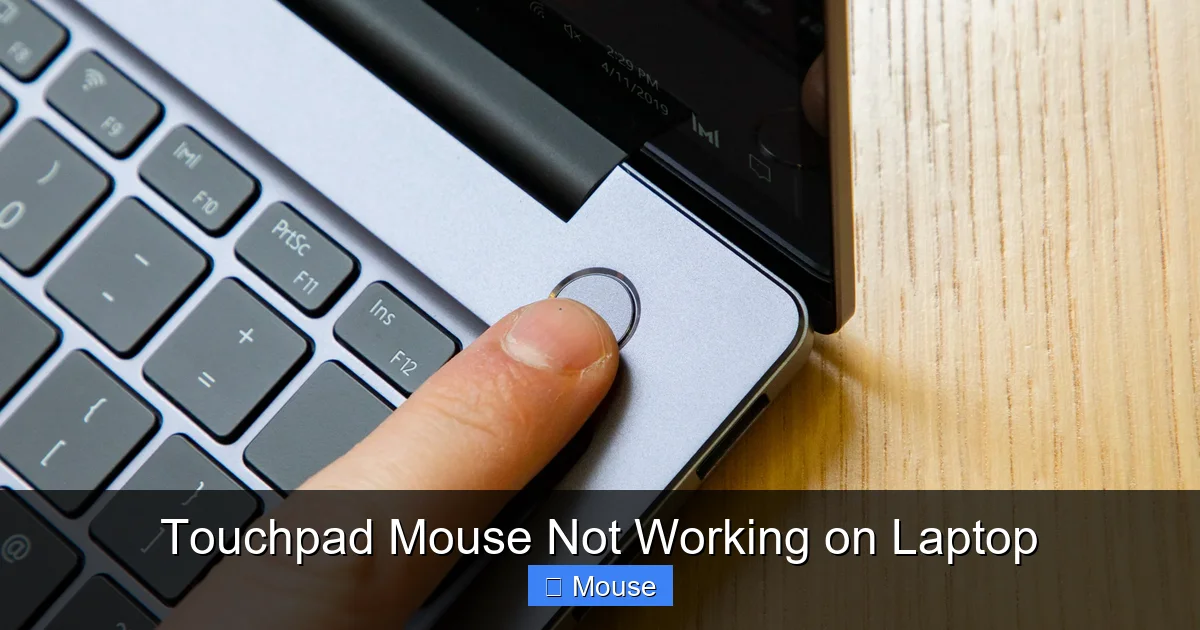 Touchpad Mouse Not Working on Laptop