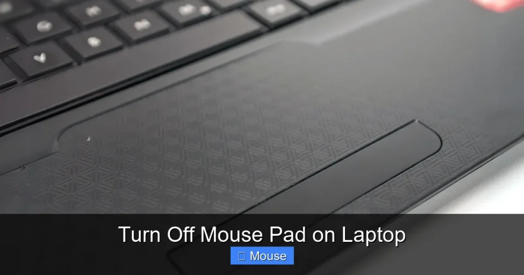 Turn Off Mouse Pad on Laptop