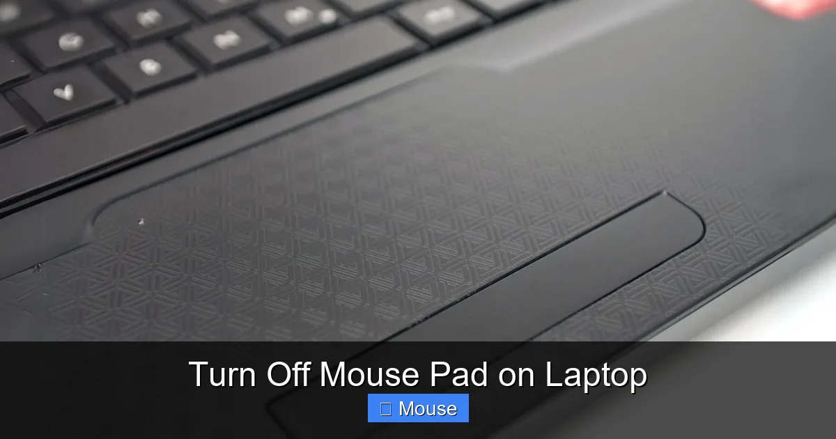 Turn Off Mouse Pad on Laptop