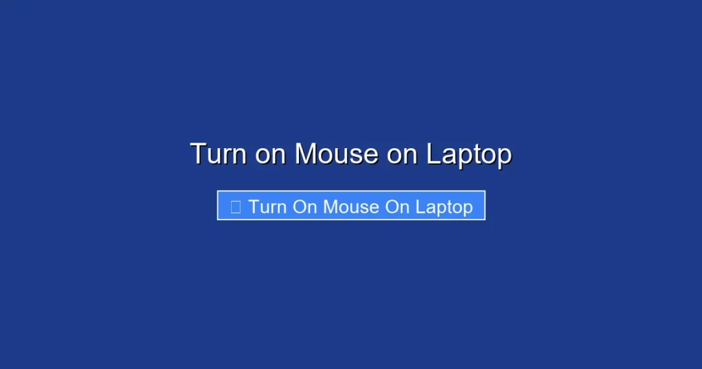 Turn on Mouse on Laptop