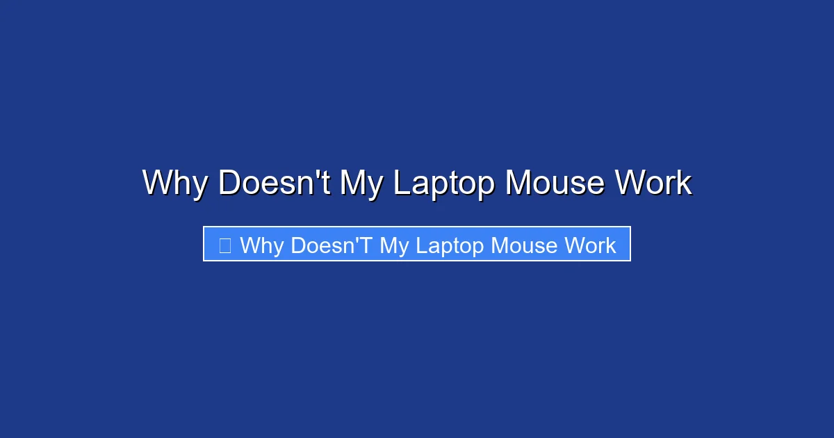 Why Doesn't My Laptop Mouse Work