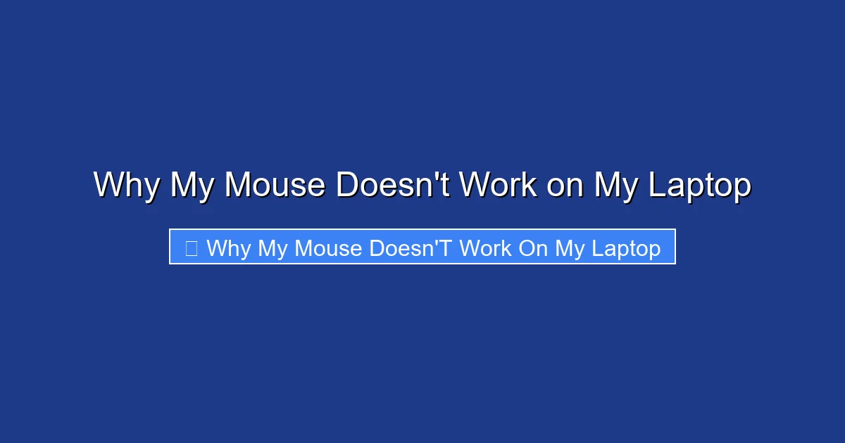 Why My Mouse Doesn't Work on My Laptop